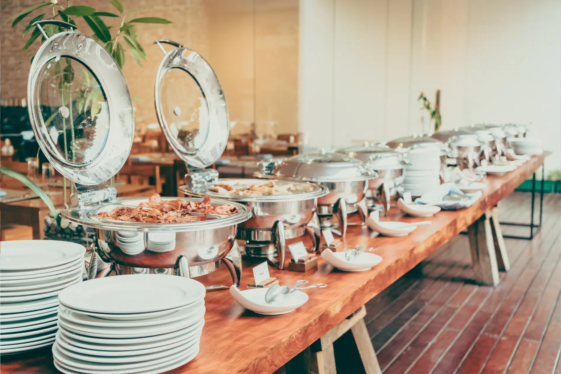 image of some foods and plates on a table